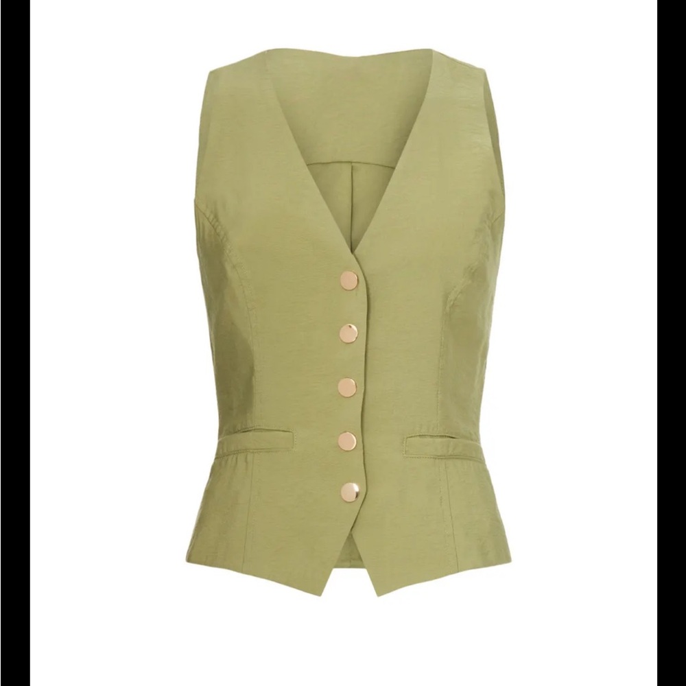 Ramy Brook Green Sleeveless Top Vest